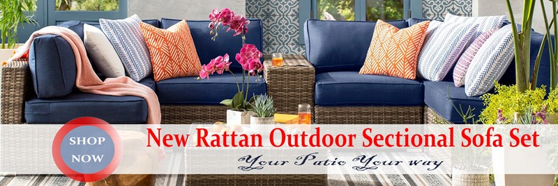 On Sale rattan outdoor sectional sofa sets