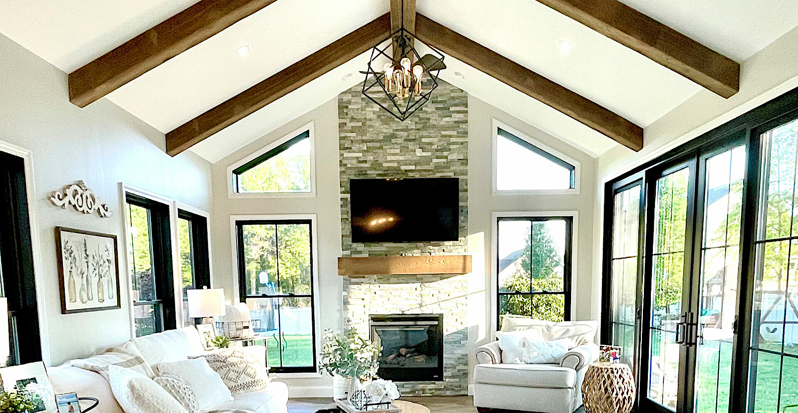faux wood beams low-cost