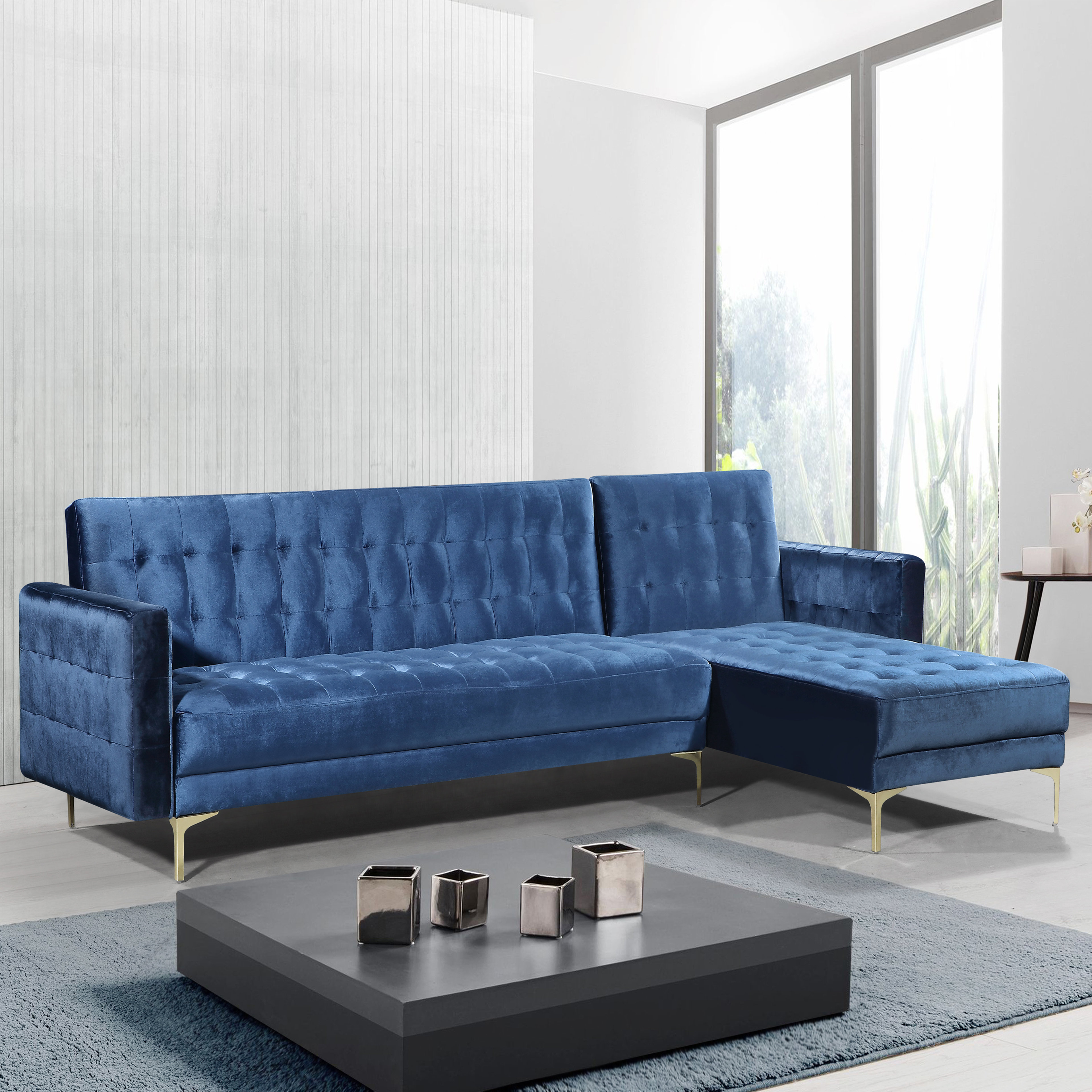 Right Facing Convertible Sectional Sofa Upholstered